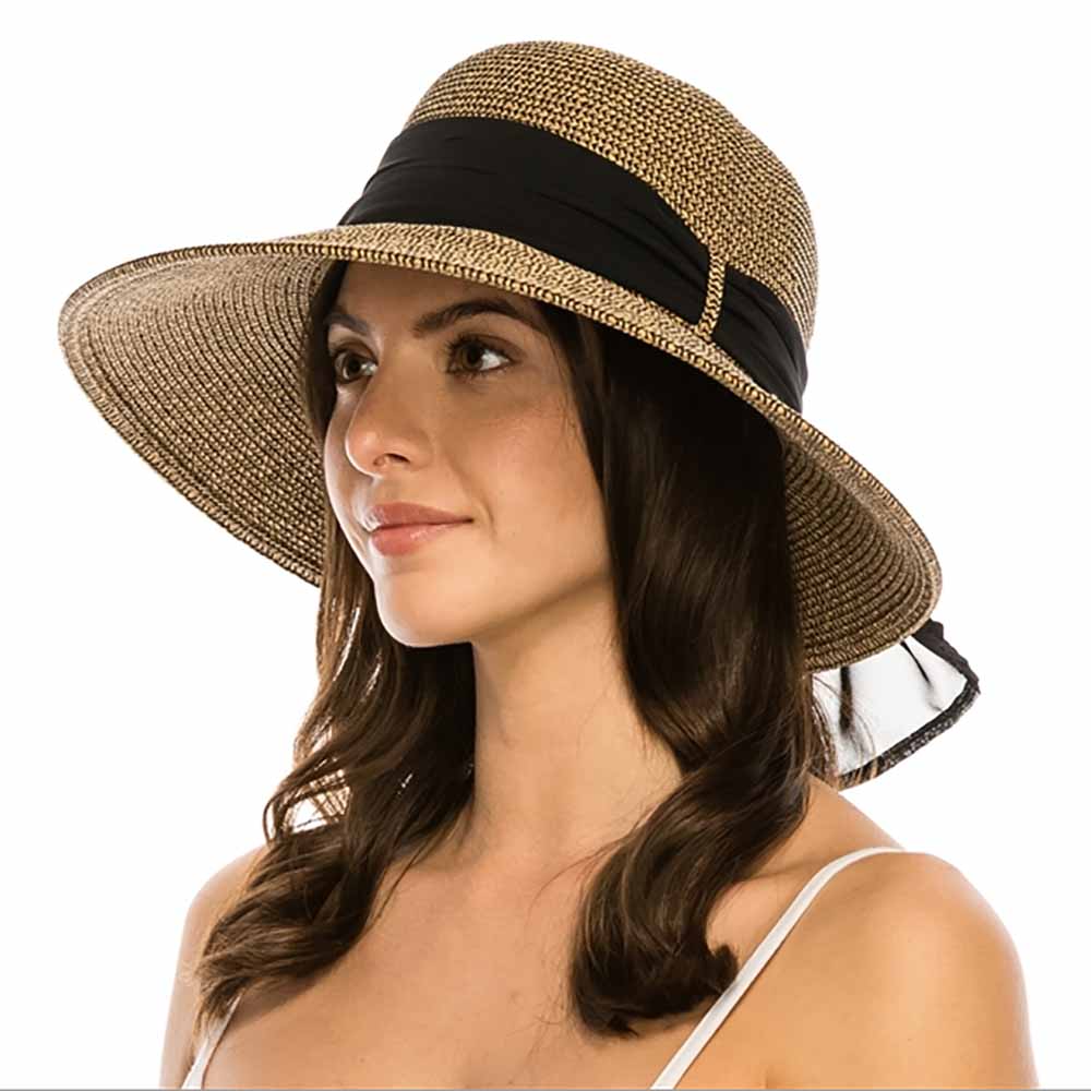 AsymmetricalBigBrimSummerHat-BoardwalkStylemodelwearingblacktweedhatwithblacksash.jpg
