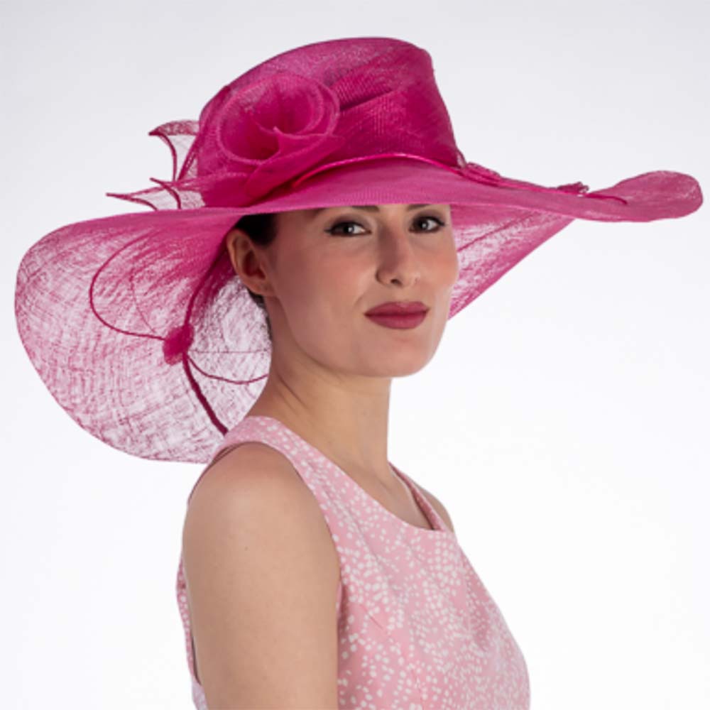 CallaLilyAdornedFuchsiaWideBrimSinamayDerbyHat-KaKyCO.jpg
