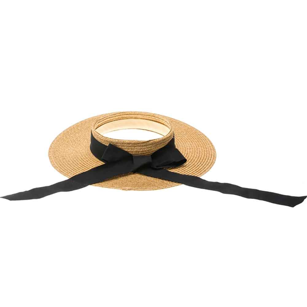 CrownlessSunHatwithLongRibbonBow-BoardwalkHatslongbow.jpg
