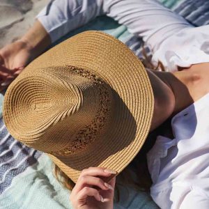 FloppySafariHatwithCrochetBand-CappelliStraworldwomenwearingtoastcolorhat.jpg
