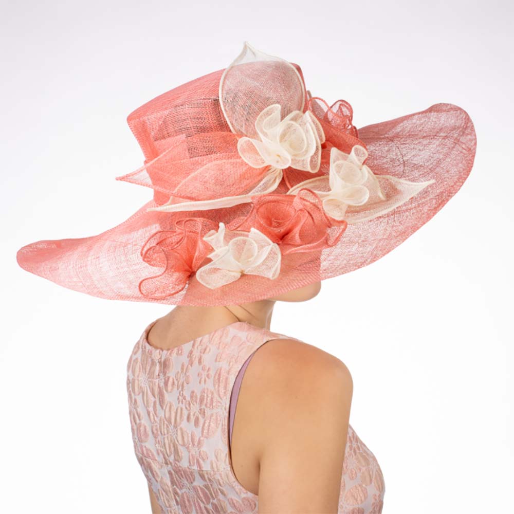 FlowerStringWideBrimPinkandIvorySinamayDressHat-KaKyCOwomeninpinkhat.jpg