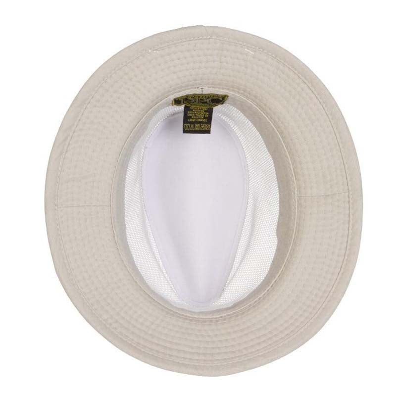 GarmentWashedTwillMeshCrownSafariHat-DorfmanPacificHeadwearinside.jpg