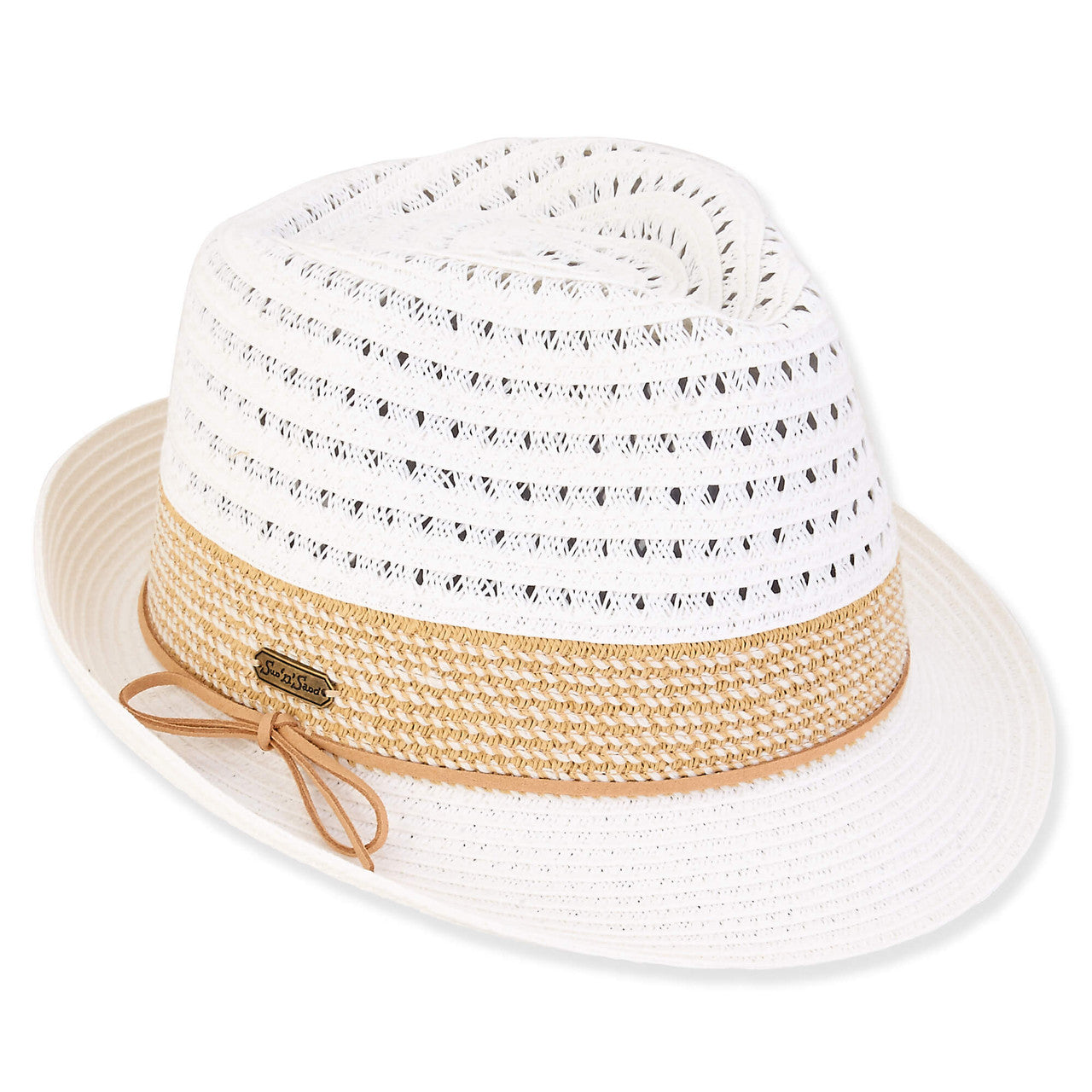 KayleeOpenWeaveCrownStrawFedoraHat-Sun_n_Sand_hh3096_awhiteandtan.jpg