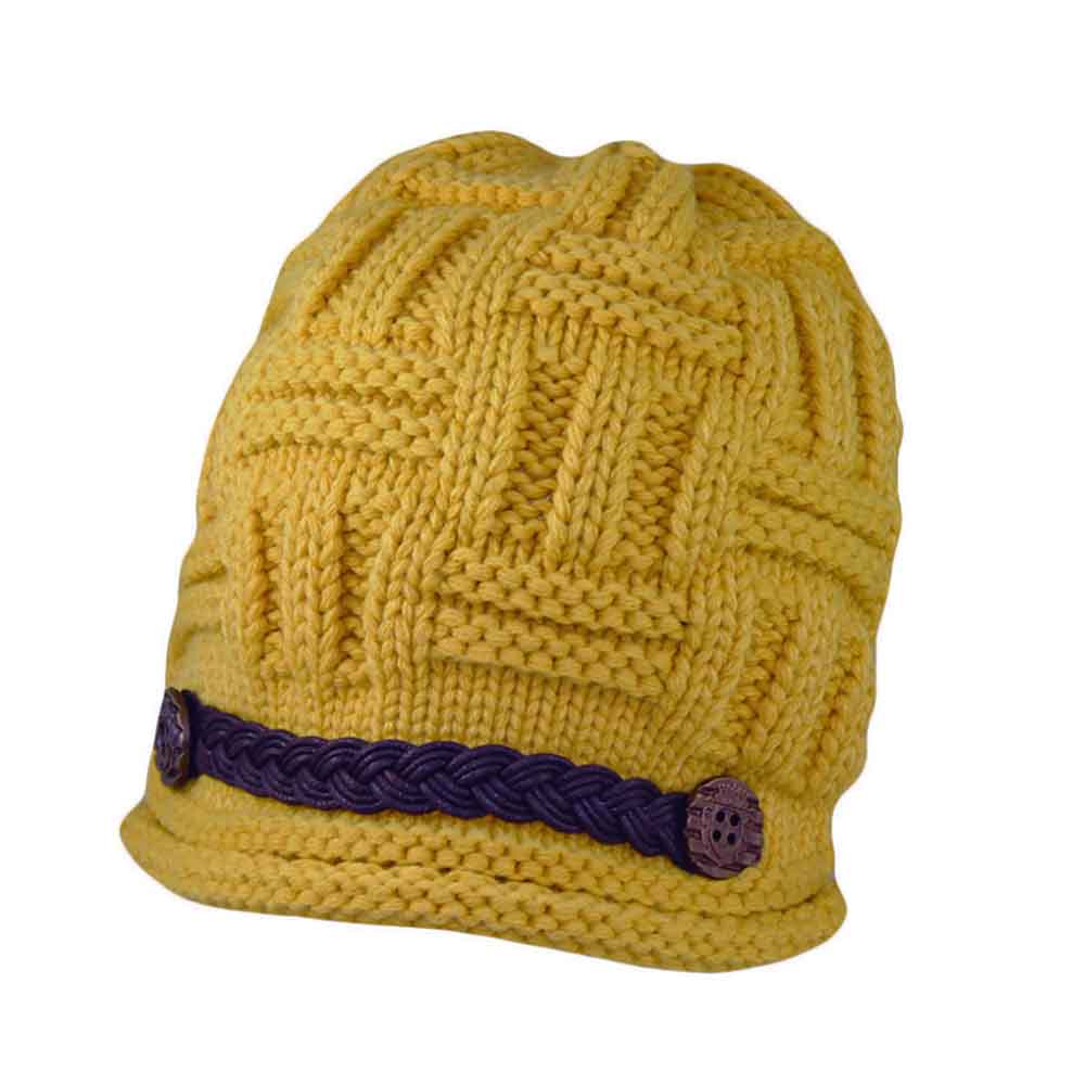 KnitBeaniewithBraidedBandandButtonAccent-JeanneSimmonsmustand.jpg