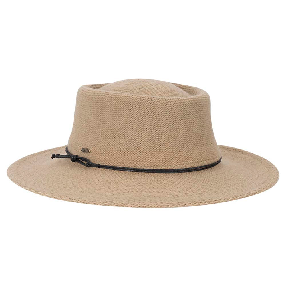 KnitWoolBlendGauchoHatwithWaxedCord-ScalaHatsnatural.jpg