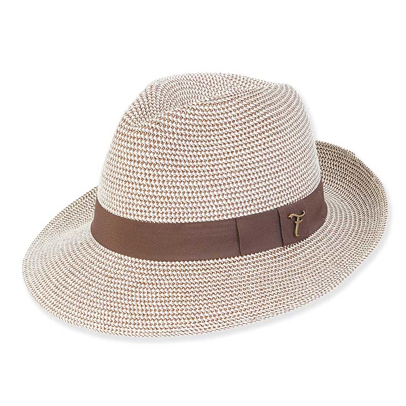 LargeSizeTwoToneFedoraHatbrownandwhite-TidalTom.jpg