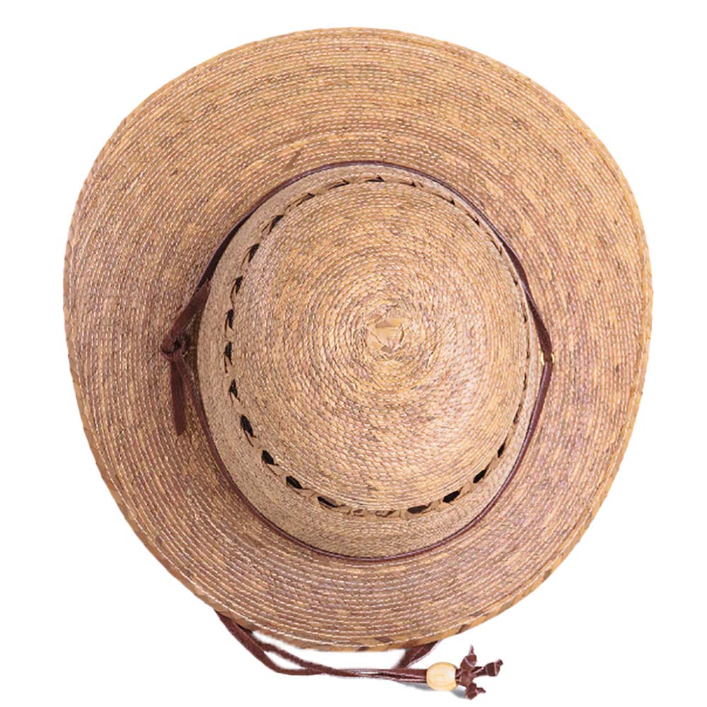 LaurelPalmLeafAsymmetricalBrimLatticeCrownSunHat-TulaHatsroundcrowntop.jpg