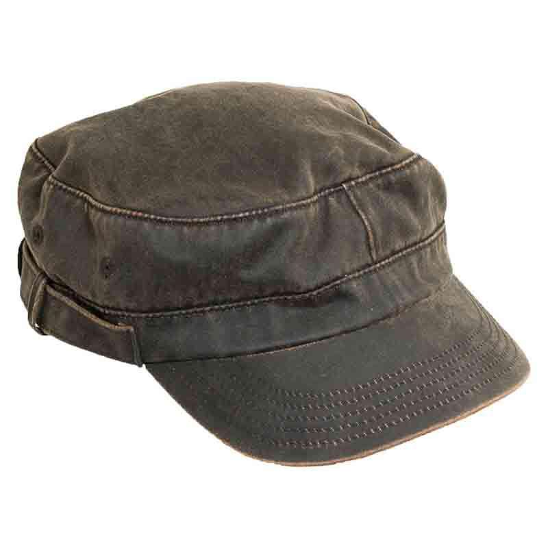 MC169_BROWN_waxed_cotton_cadet_cap.jpg