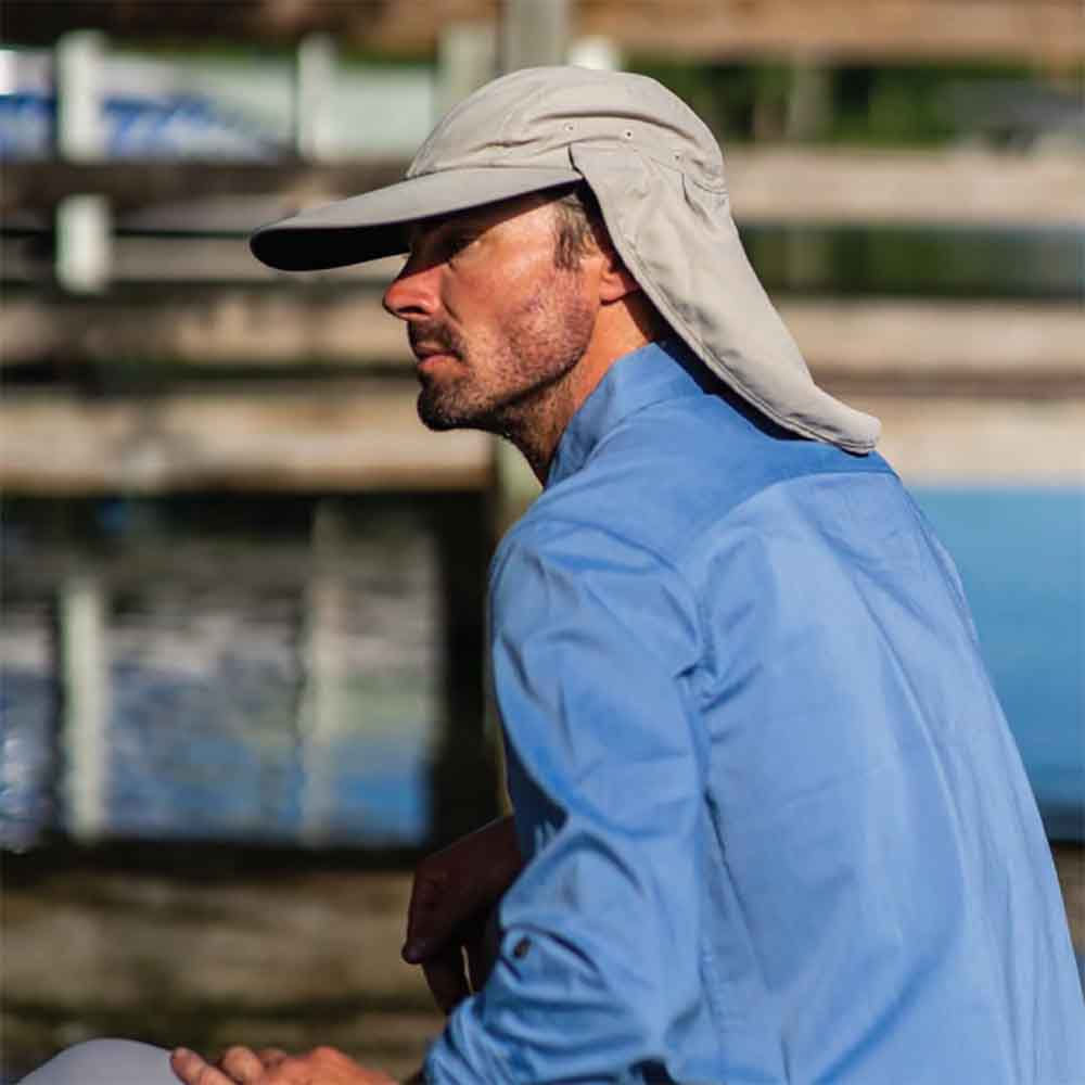 MicrofiberFishingCapwithLongBillandSunShield-DPCOutdoorHatsonmodel.jpg