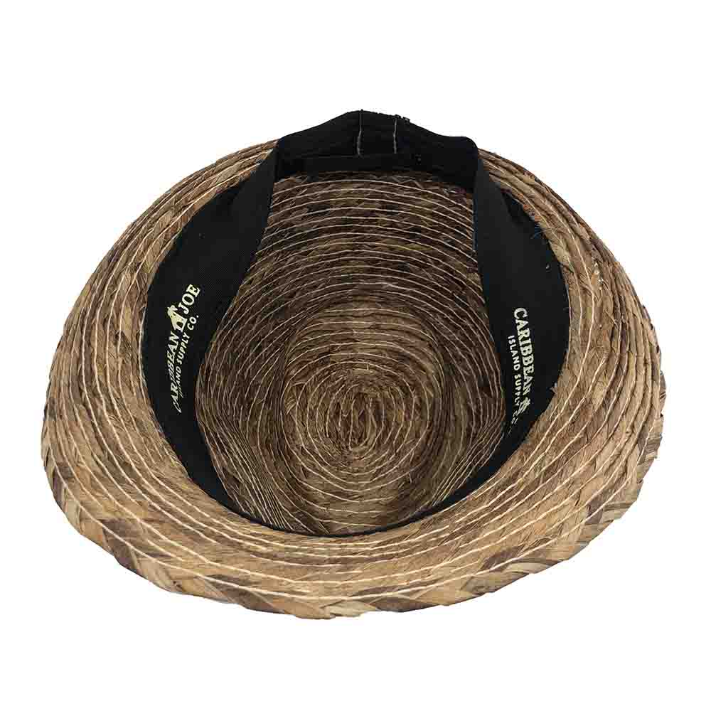 MultitonePalmStrawFedoraHatwithSuedeTieinside-CaribbeanJoe_Hats.jpg