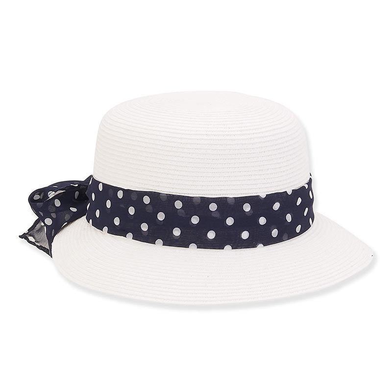 PetiteAsymmetricalBrimHatwithPolkaDotSash-SunnyDayzHatwhitestrawhatwithnavypolkadotscarf.jpg