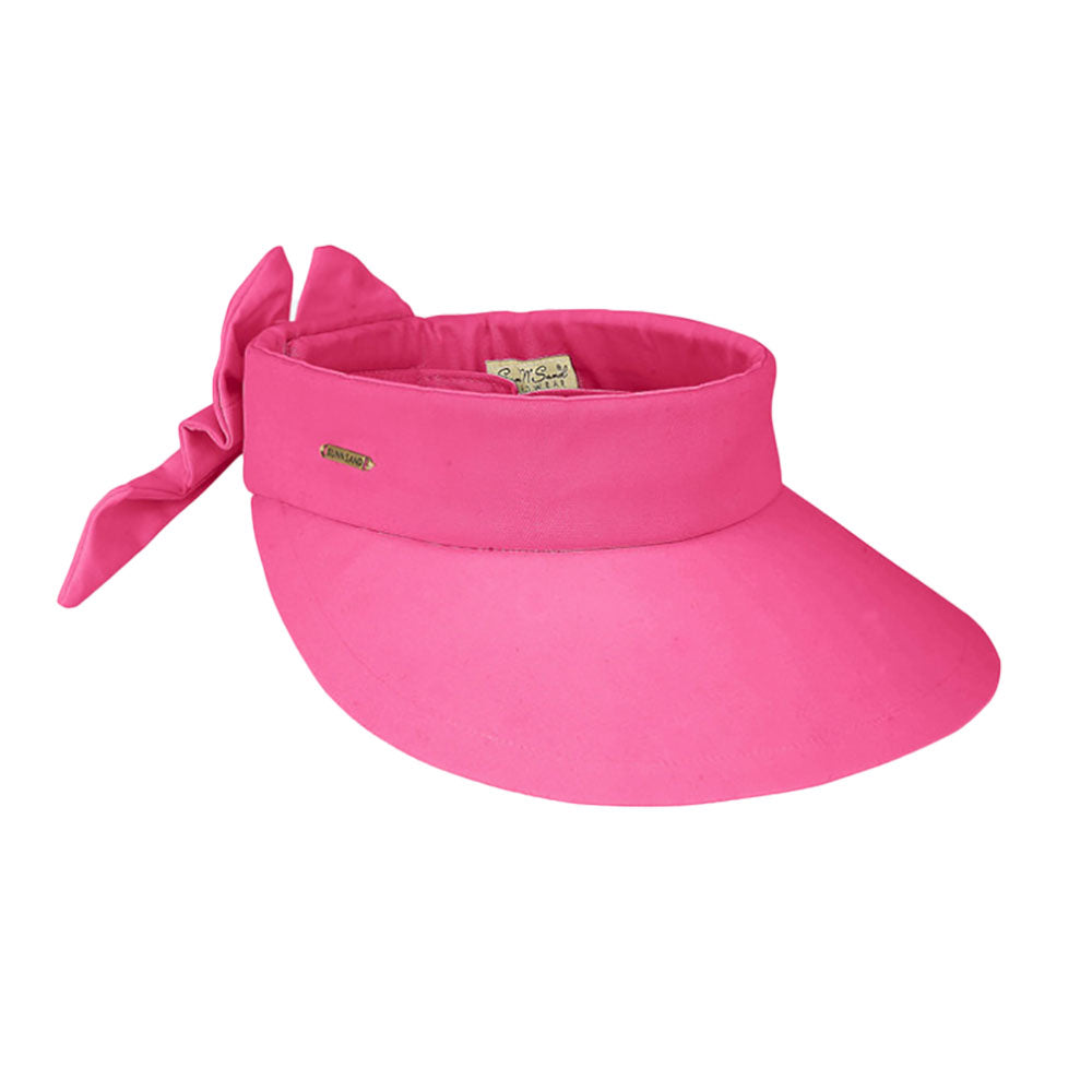 PetiteCottonWideBrimSunVisorwithBow-Sun_N_SandHatshotpink.jpg