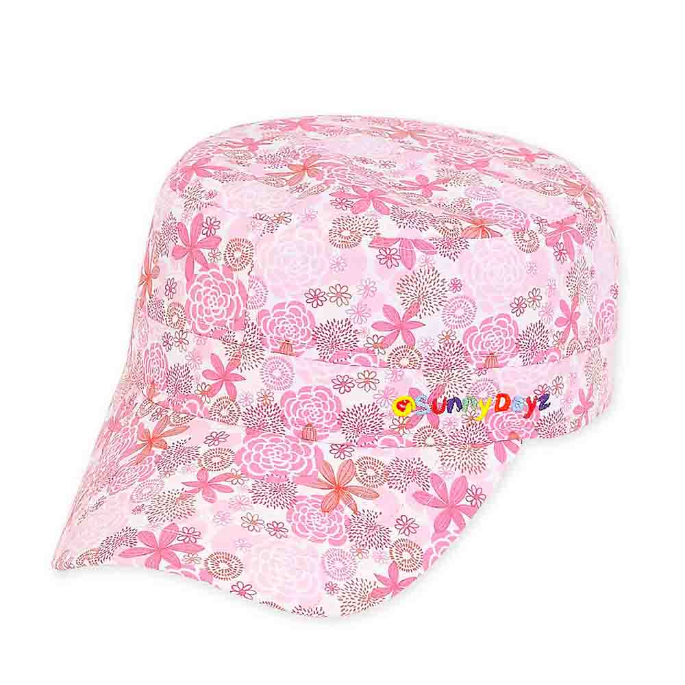 PinkFlowerCottonCadetCapforSmallHeads-SunnyDayzHat.jpg