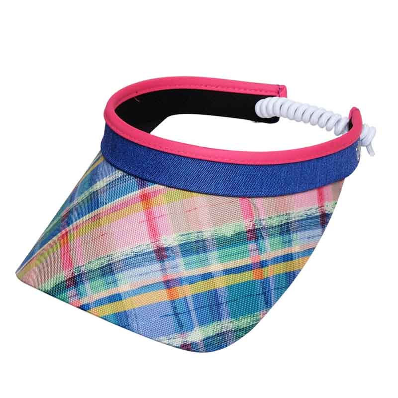 PlaidSorbetGolfSunVisorwithCoilLace-GloveIt_GolfHats.jpg
