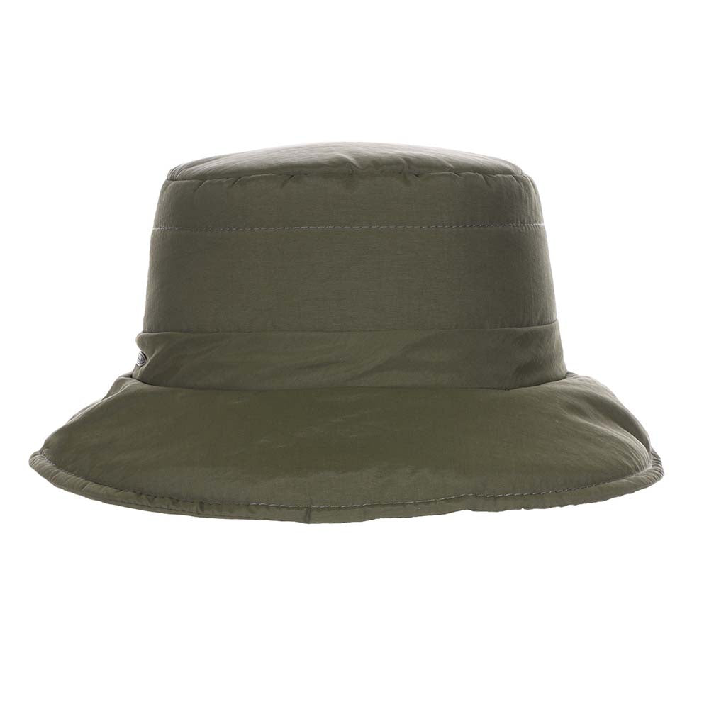 PufferRainHatwithAdjustableToggle-ScalaHatsolivefront.jpg