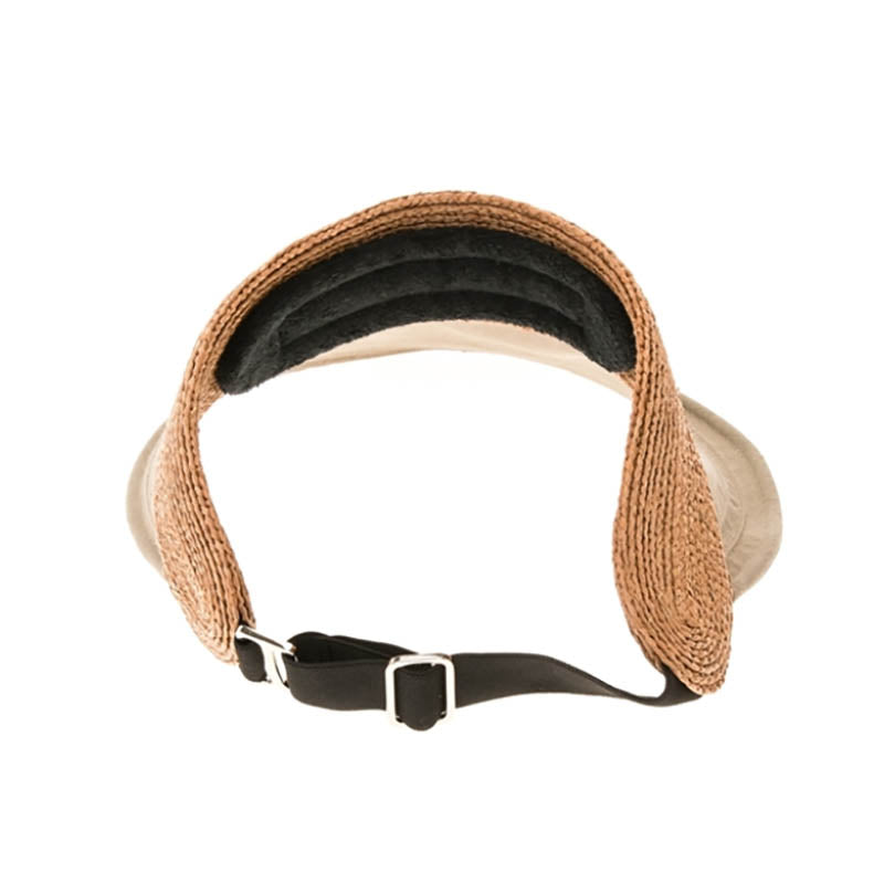 RaffiaandLinenSunVisorwithAdjustableSlideClosure-BoardwalkStylebackview.jpg
