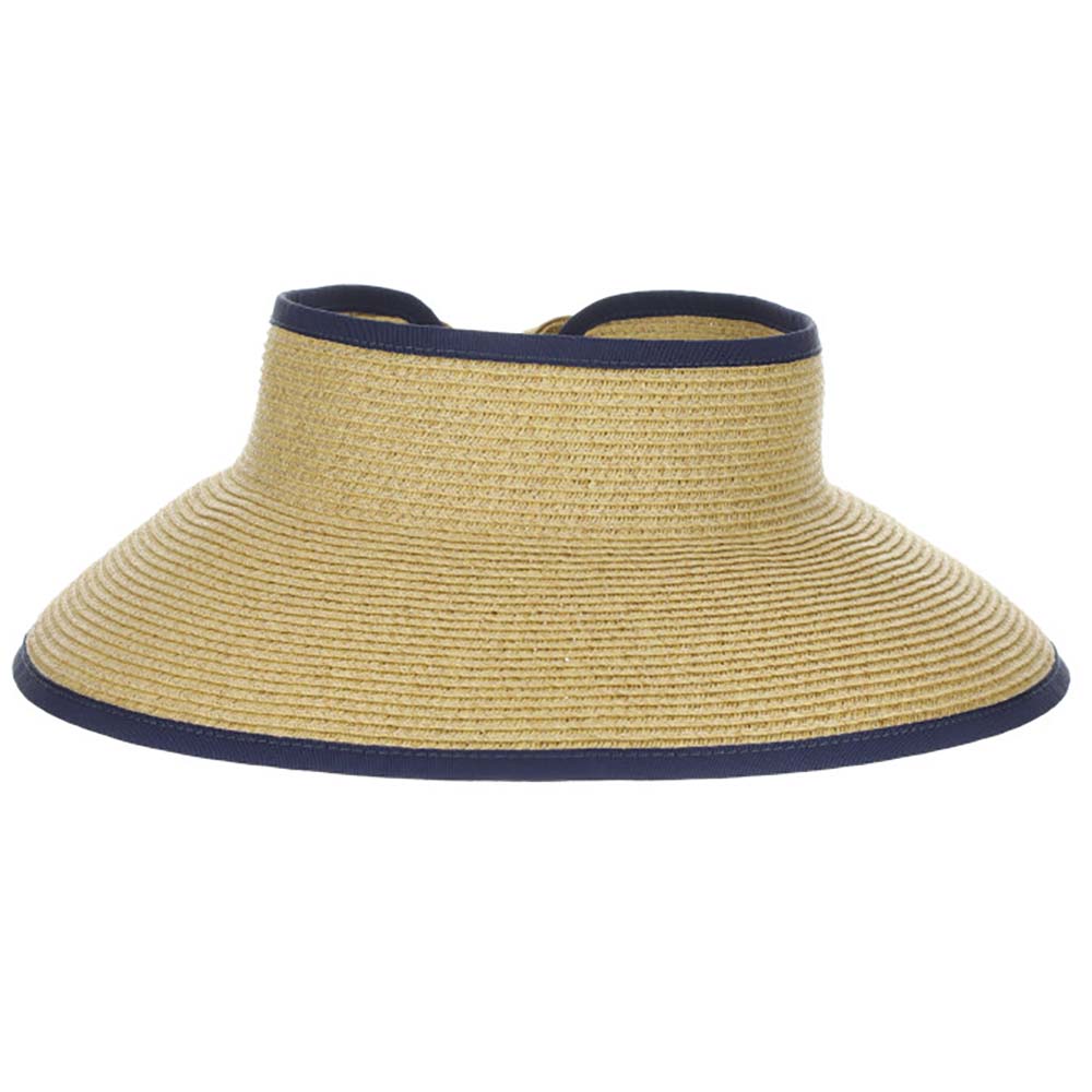 RollUpWrapAroundVisorHatwithBow-ScalaHatsnavyfront.jpg