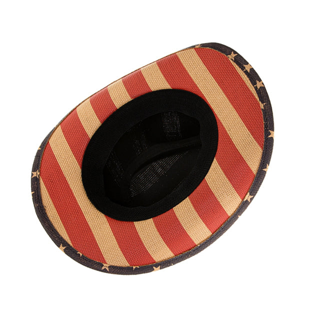 SmallHeadsUSAFlagPatternPatrioticCowboyHat-BoardwalkHatsda2965underbrim.jpg