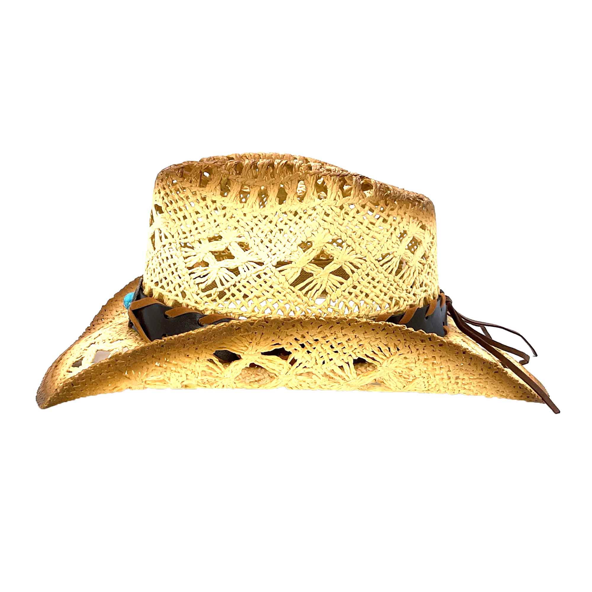 SmallSizeMacrameStrawCowboyHatwithTurquoiseBead-MilaniHatsside.jpg