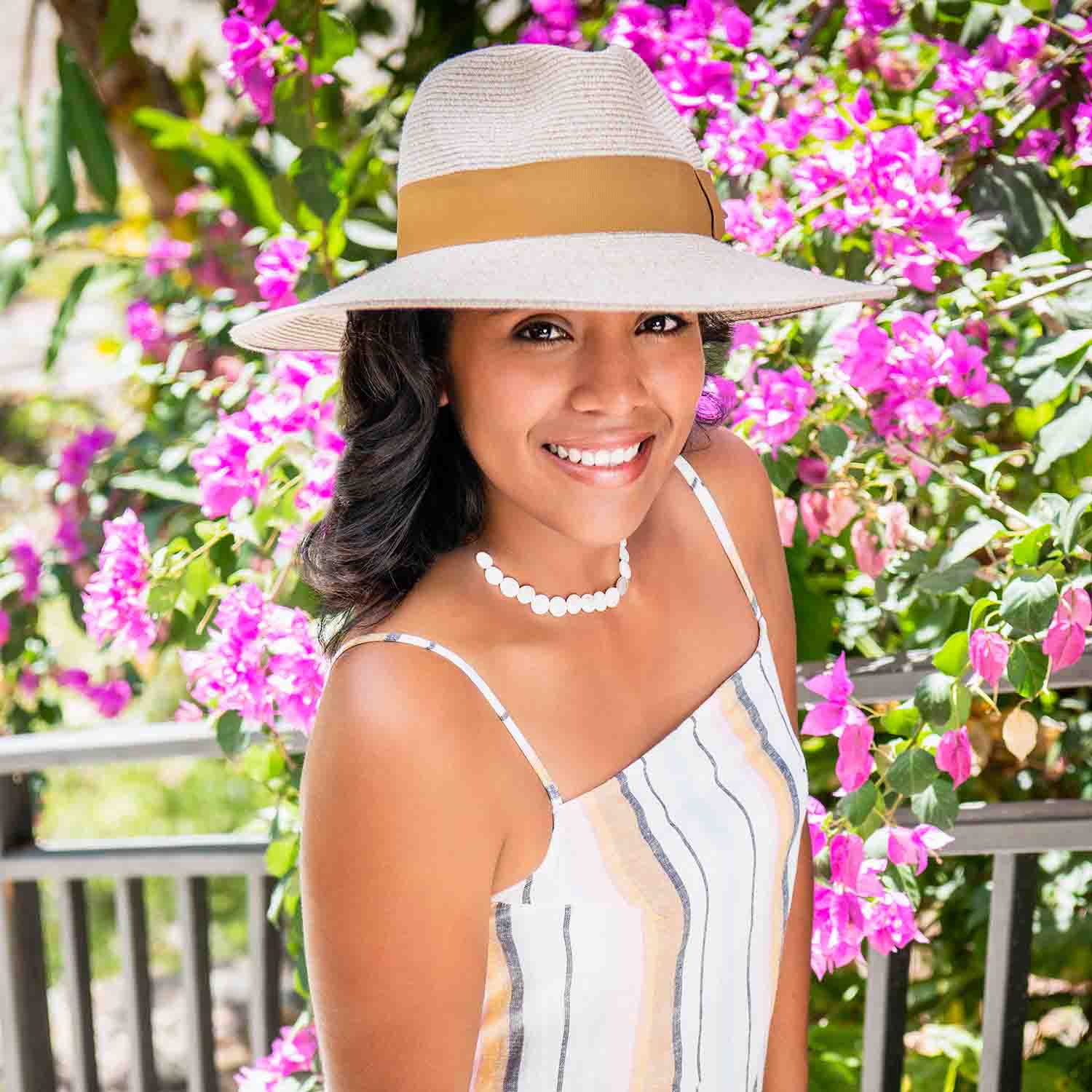 St.LuciaWideBrimPackableSafariHat-WallarooHatstanhatonmodel.jpg