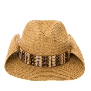 StrawCowboyHatwithTribalPatternBand-BoardwalkHatsda1334rolledbrim.jpg