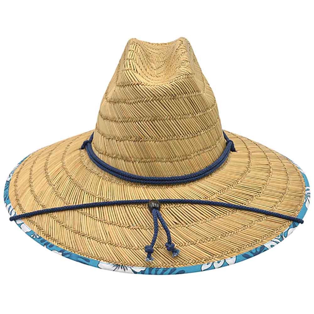 StrawLifeguardHatwithBlueHibiscusPrintUnderbrim-KennyK.Hatsback.jpg