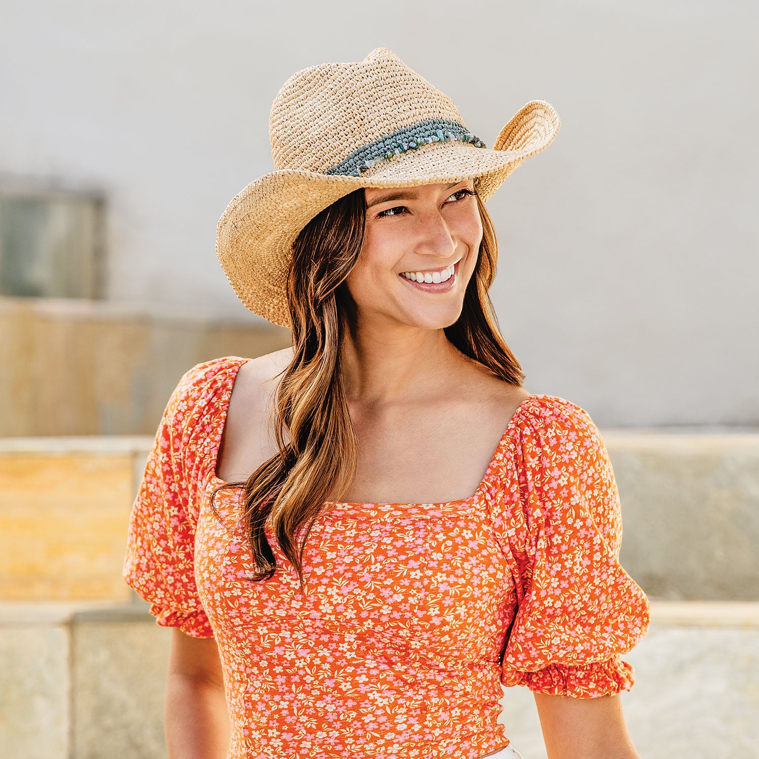 Tahiti_Cowboy_Raffia_Hat_-_Wallaroo_Hats_woman_wears_sage_hat.jpg
