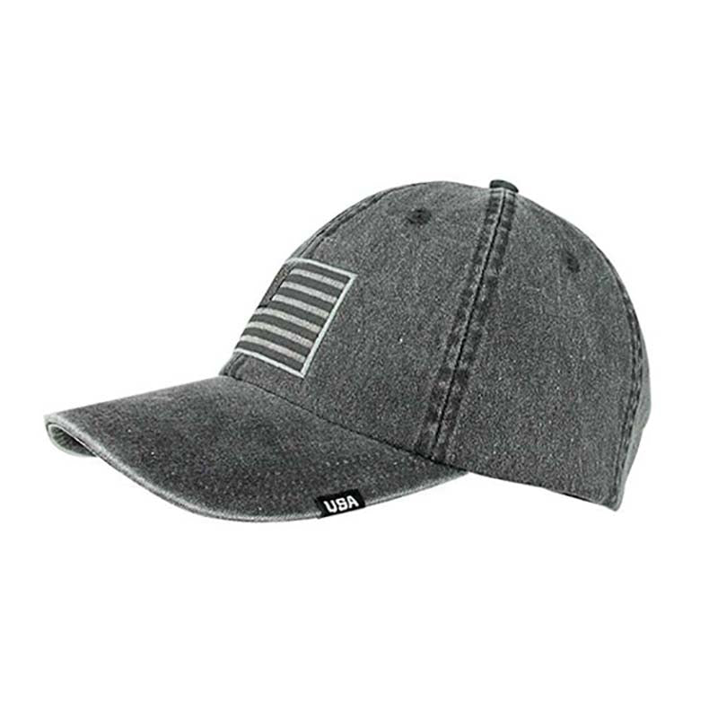 USAFlagGarmentWashedTwillCapwithBrassBuckleClosureblack.jpg