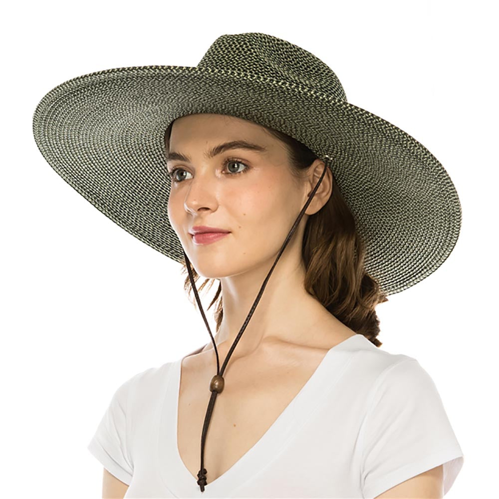 UnisexWideBrimGardeningHatwithChinCord-BoardwalkStyleHatsda1849greenhatonmodelfront.jpg