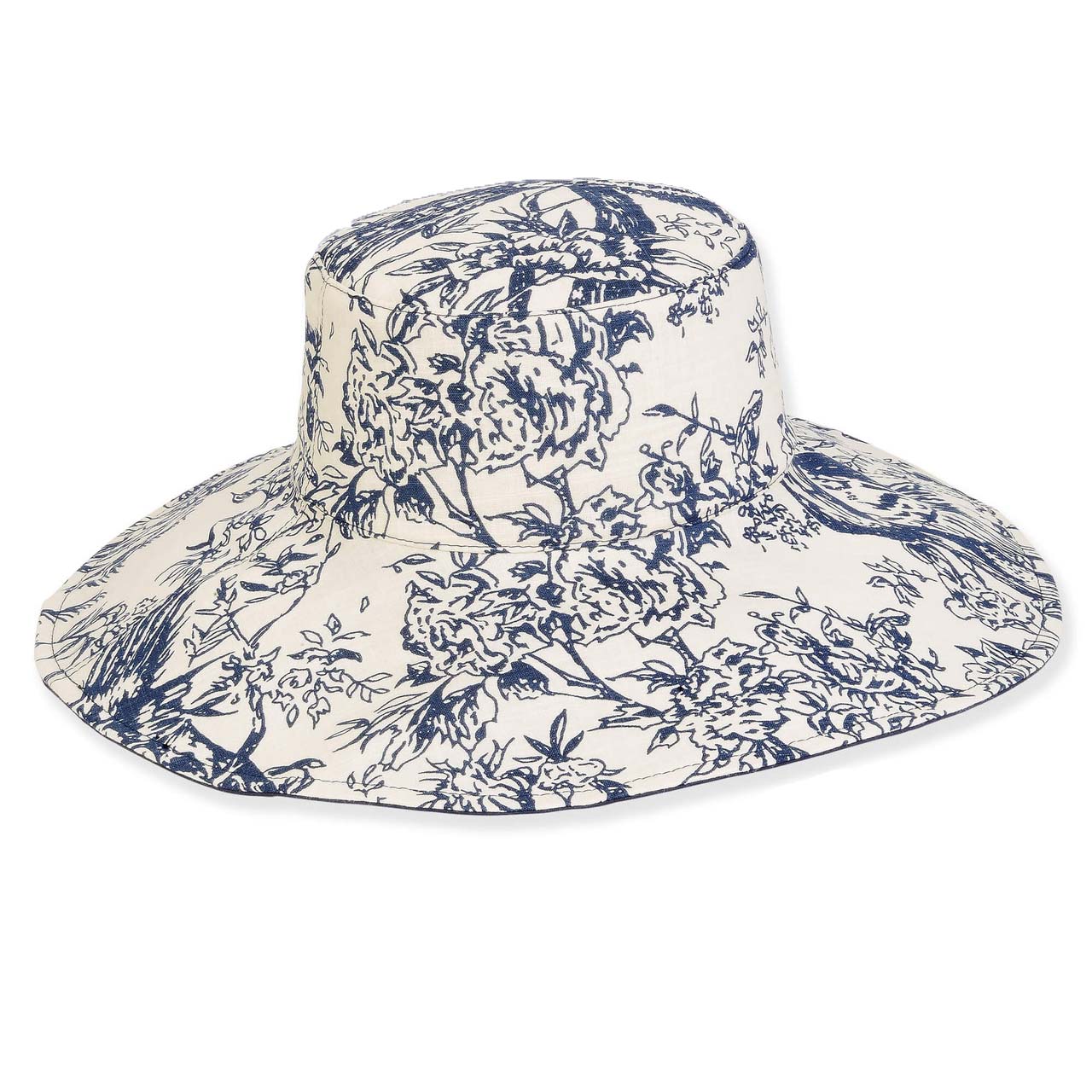 VintageNavyFloralPatternCottonSunHat-Sun_N_SandHatshh3348breversible.jpg