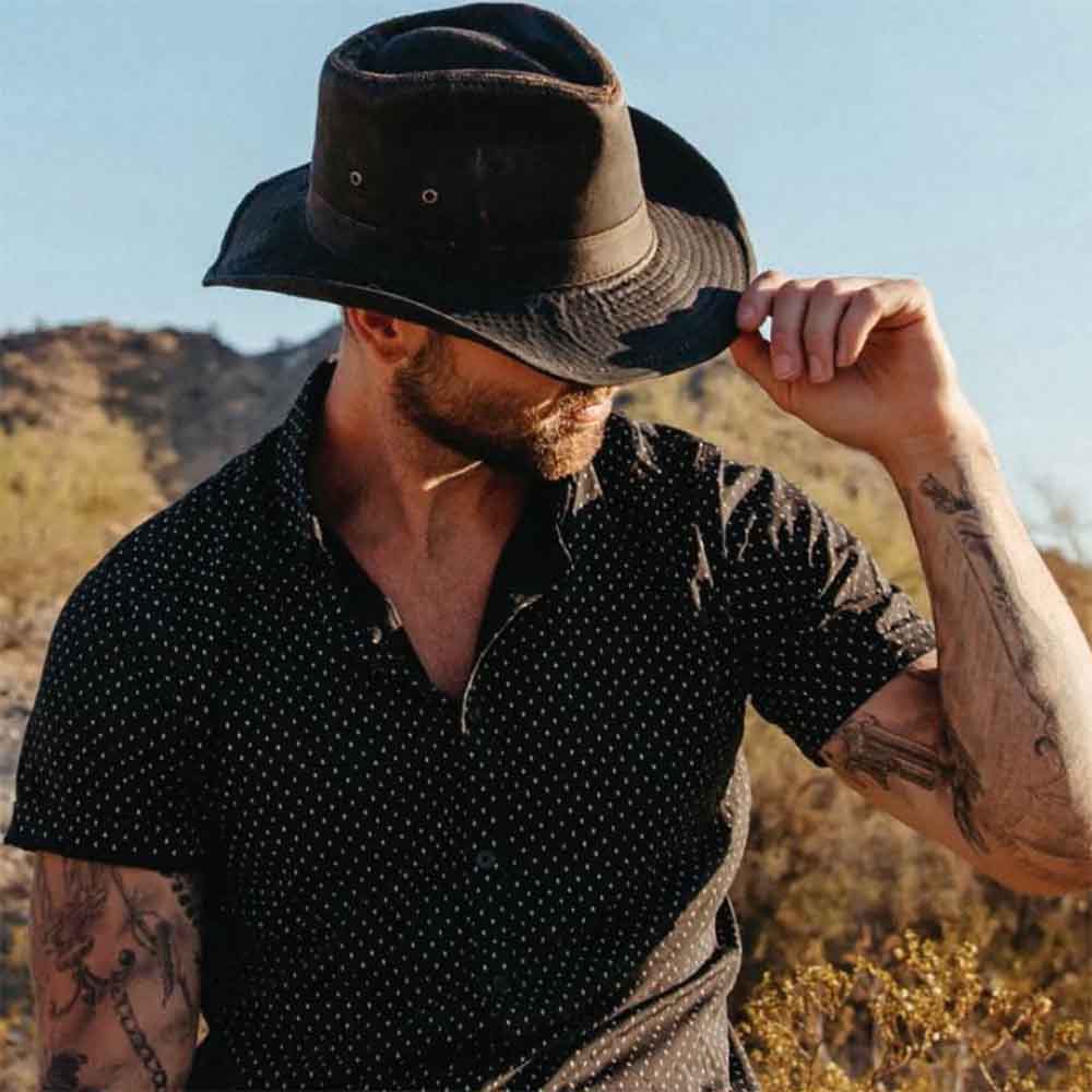 WeatheredCottonOutbackHat_Smallto3XLSize-DPCHeadwearmenwearingbrownhat.jpg