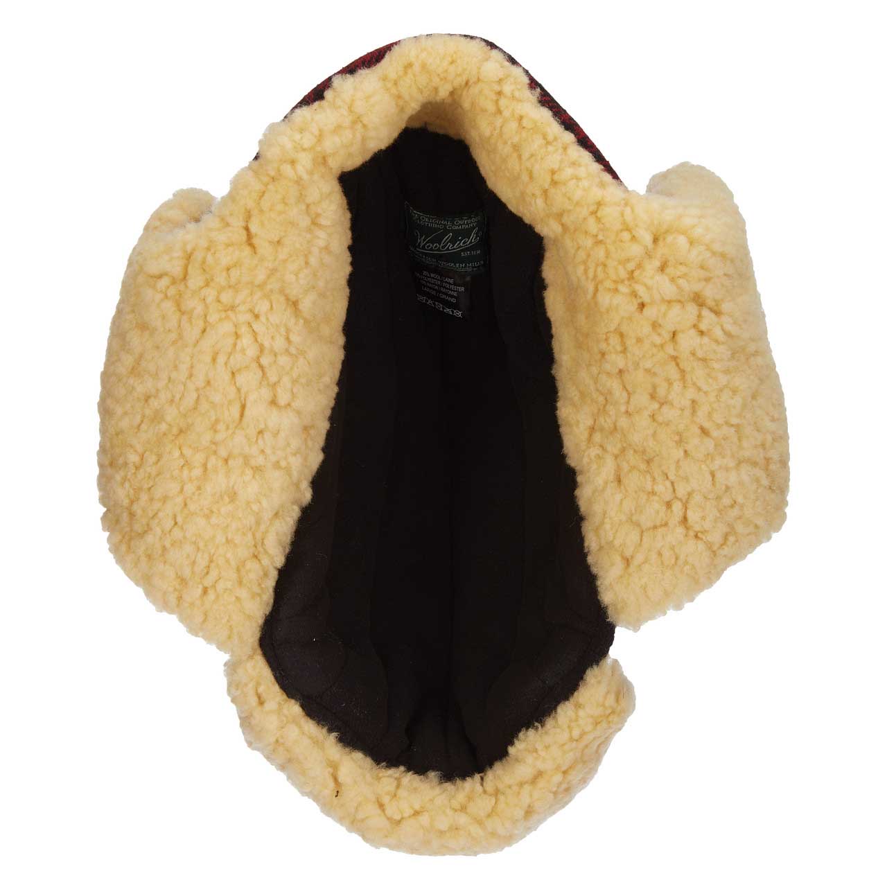 WoolrichHeritagePlaidRedandBlackWoolBomberHatinside.jpg