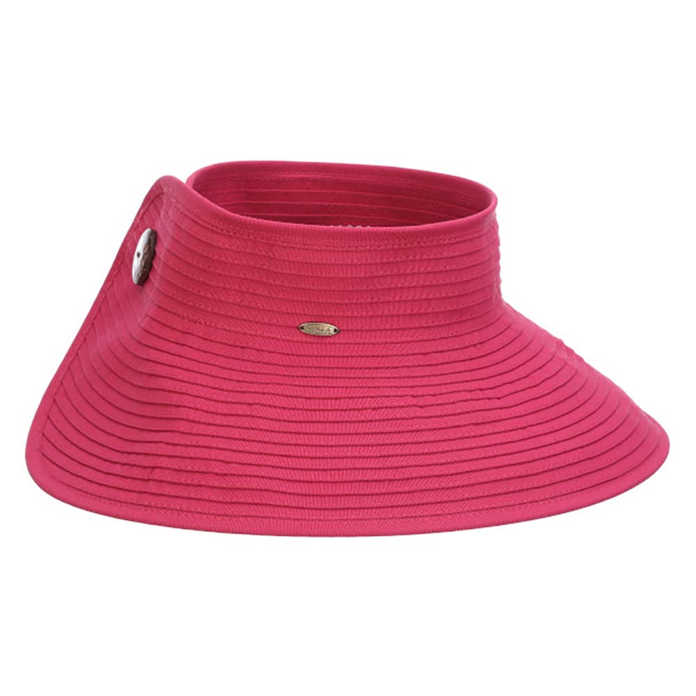 Wrap-AroundFabricSunVisorHat-ScalaHatsfuchsiaside.jpg