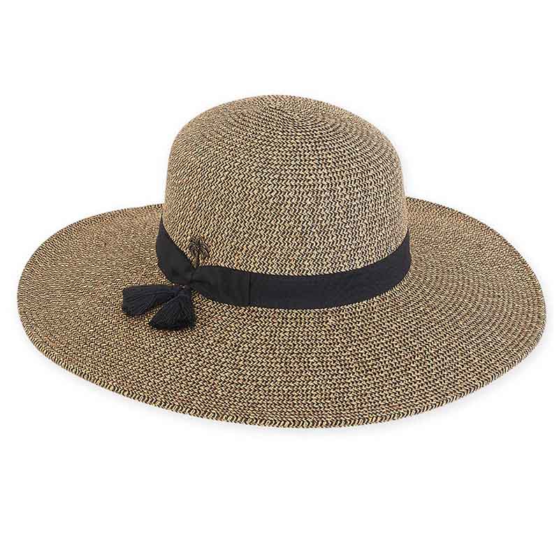 beach_hat_with_tassel_large_size_womens_sun_hat_black_and_natural_tweed_straw_color.jpg