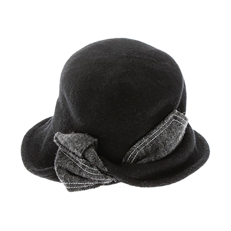 boiled_wool_cloche_with_twisted_marled_bow_by_DNMC_black_and_grey_back_view.jpg