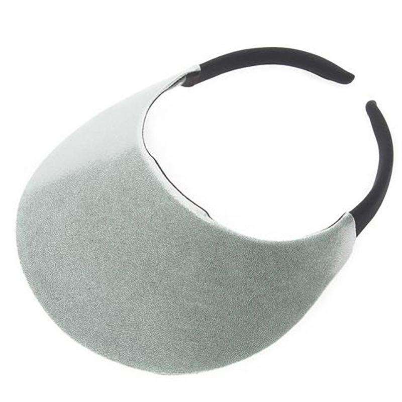 noheadache_midsize_clip_on_shimmer_fabric_sun_visor_silver.jpg