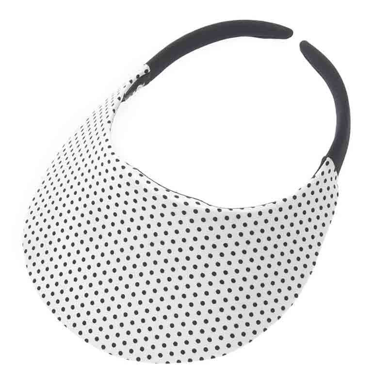 noheadache_midsize_clip_on_sun_visor_polka_dot_white_and_black.jpg