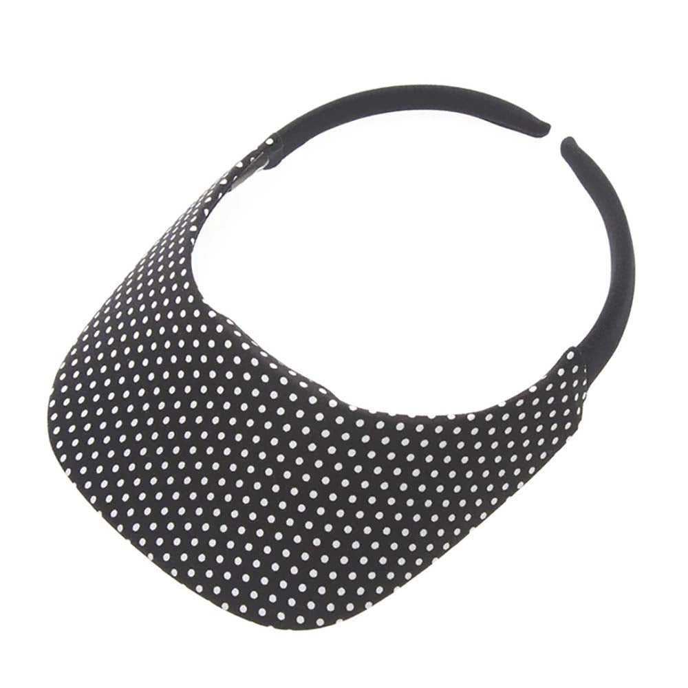 noheadacheoriginalcliponsunvisorpolkadotblackandwhite.jpg