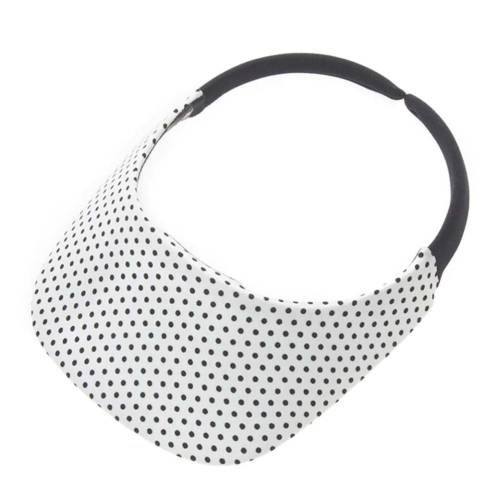 noheadacheoriginalcliponsunvisorpolkadotwhiteandblack.jpg
