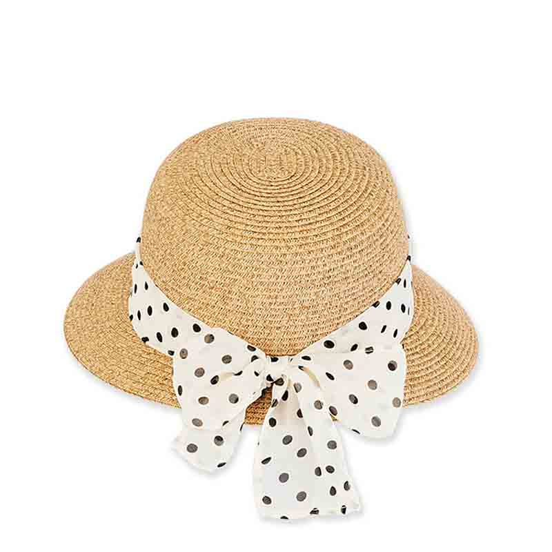 petite_asymmetrical_brim_sun_hat_polka_dot_sash_small_size_women_s_straw_hat_sunny_dayz_back.jpg
