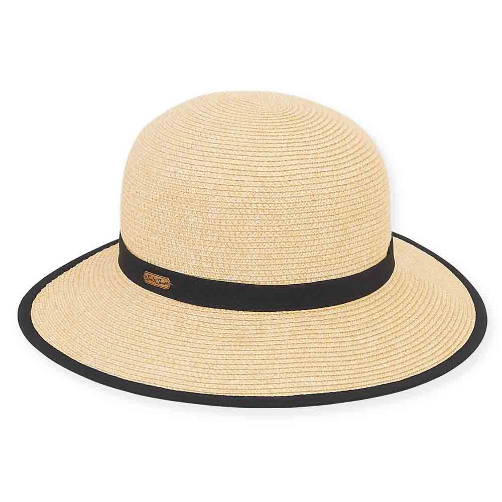 small_brim_backless_hat_with_ribbon_trimmed_brim_natural_straw_tweed_black_trim.jpg