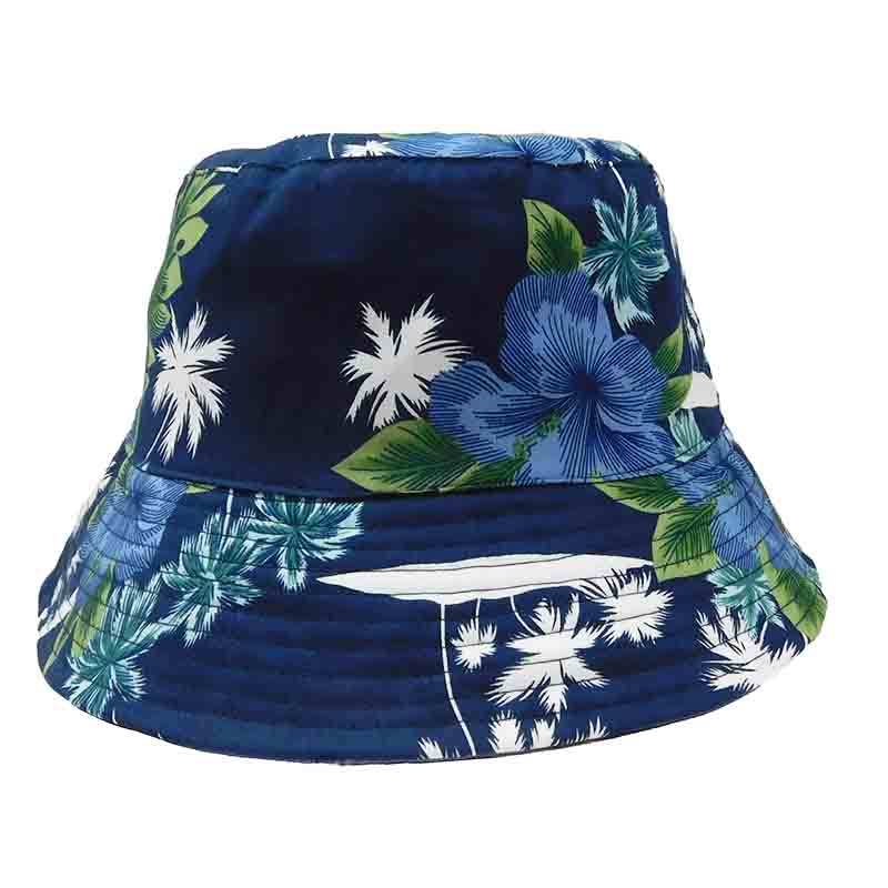 traditional_bucket_hat_reversible_floral_hawaii_palm_tree_pattern_and_solid_color_reserve_side.jpg